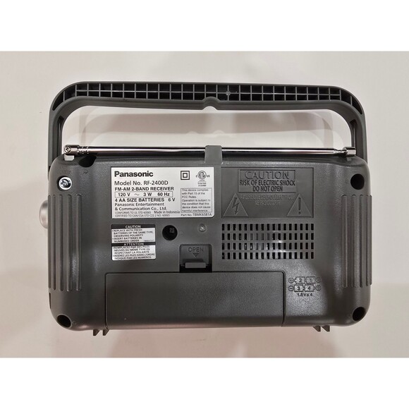 Panasonic RF-2400D AM/FM Portable Radio, Battery, AC Powered - Silver - Tested - Picture 4 of 4